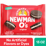 Newman's Own Newman-O's Original Creme Sandwich Cookies, 13 oz (Pack of 6) - Made with Organic Sugar & Flour, No High Fructose Corn Syrup, Vegan