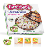 HazerBaba Turkish Delight Pistachio Candy, 8.8oz (Pack of 1), Lokum