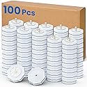 Dobyusf 100 Count Toilet Wand Refills, Disposable Replacement Toilet Brush Heads, Universal Fit Most Toilet Wand Systems, Upgrade Fiber Cleaning Pads