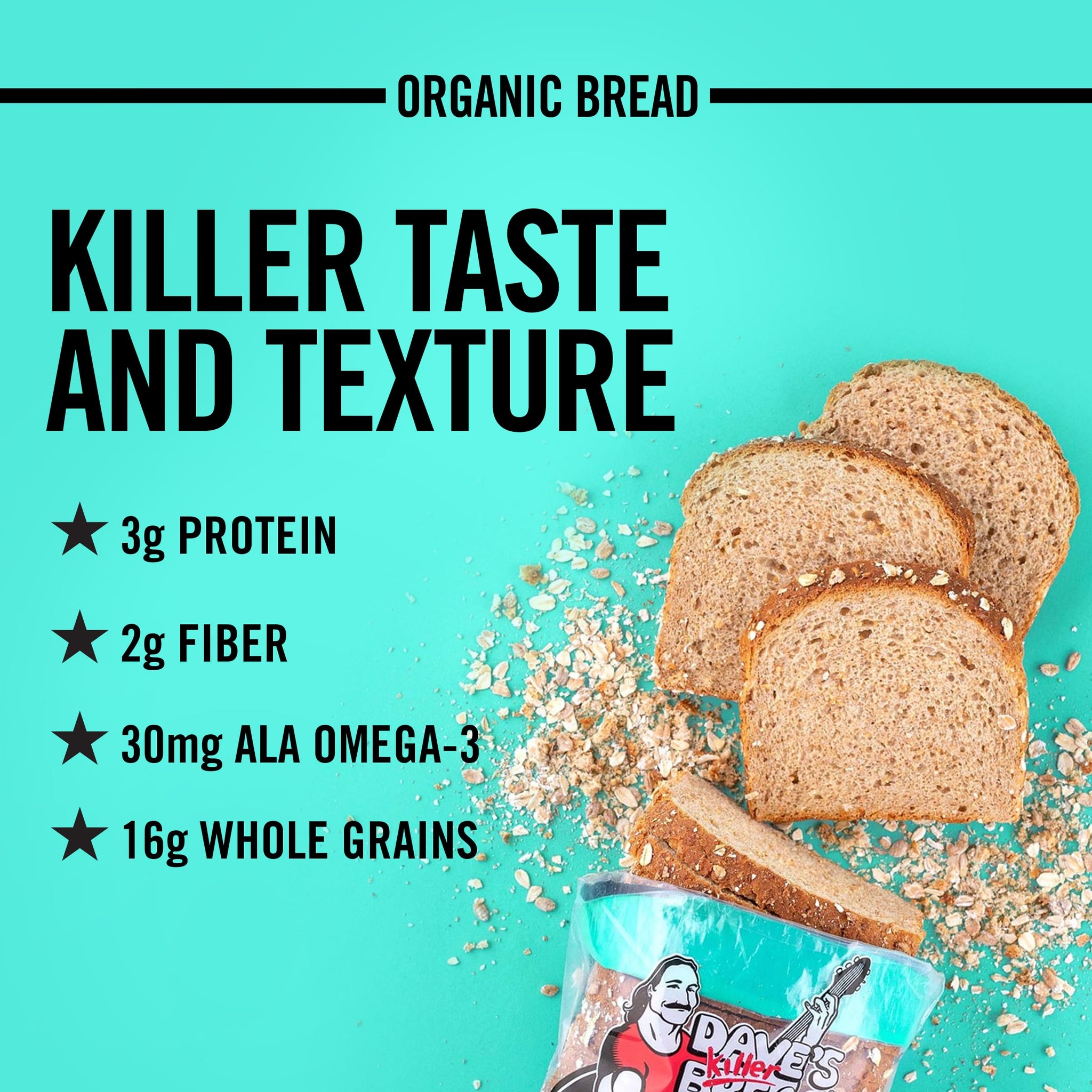 Dave's Killer Bread Sprouted Whole Grains Thin-Sliced, Whole Grain Organic Bread, 20.5 oz Loaf