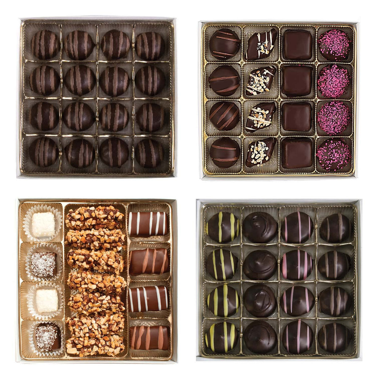 Gourmet Assorted Chocolate Gift Set - 64-Piece Luxury European Truffle Chocolates - Kosher, Dairy Free Valentine’s Day Candy Gift Boxes for Women