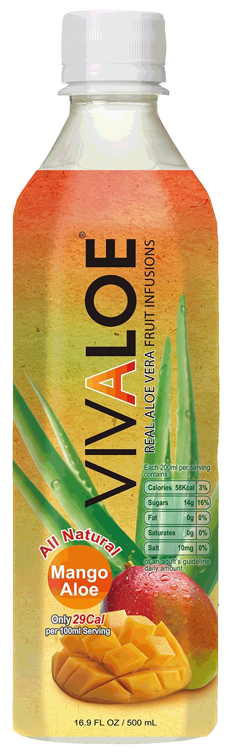 VIVALOE Mango Aloe 16.9fl oz (12 Pack)