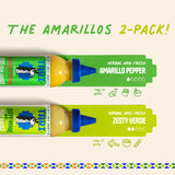 Tari Hot Sauce - Amarillo Pepper Variety Pack - Aji Amarillo & Zesty Verde - 11.8oz each (2Pk)