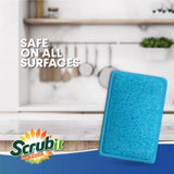 SCRUBIT - [12 Pack] Scrub and Wipe Cleaning Pads - Dual Sided Scouring Pad and Dish Sponge -Reusable Kitchen Sponge for Pots, Pans Utensils