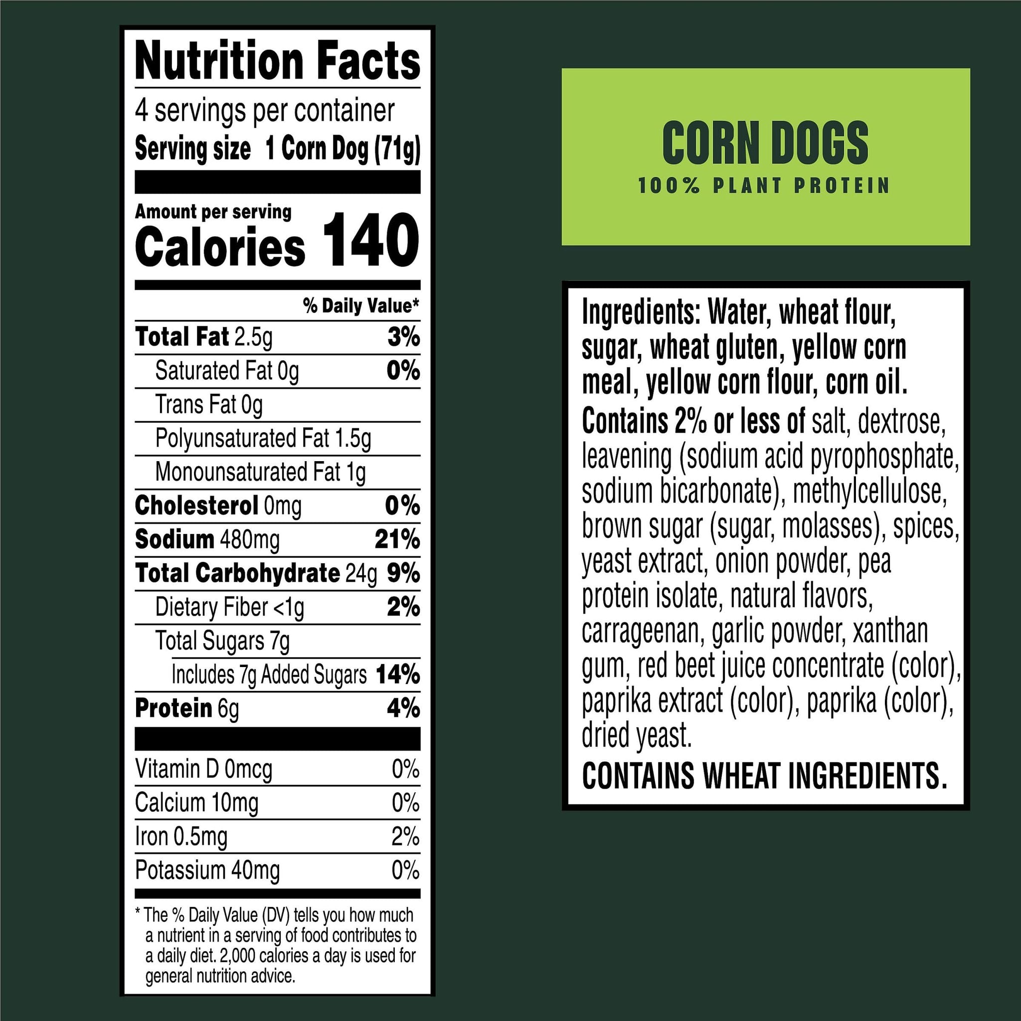 MorningStar Farms Plant Based Corn Dogs, Vegan Meat (4 Count)