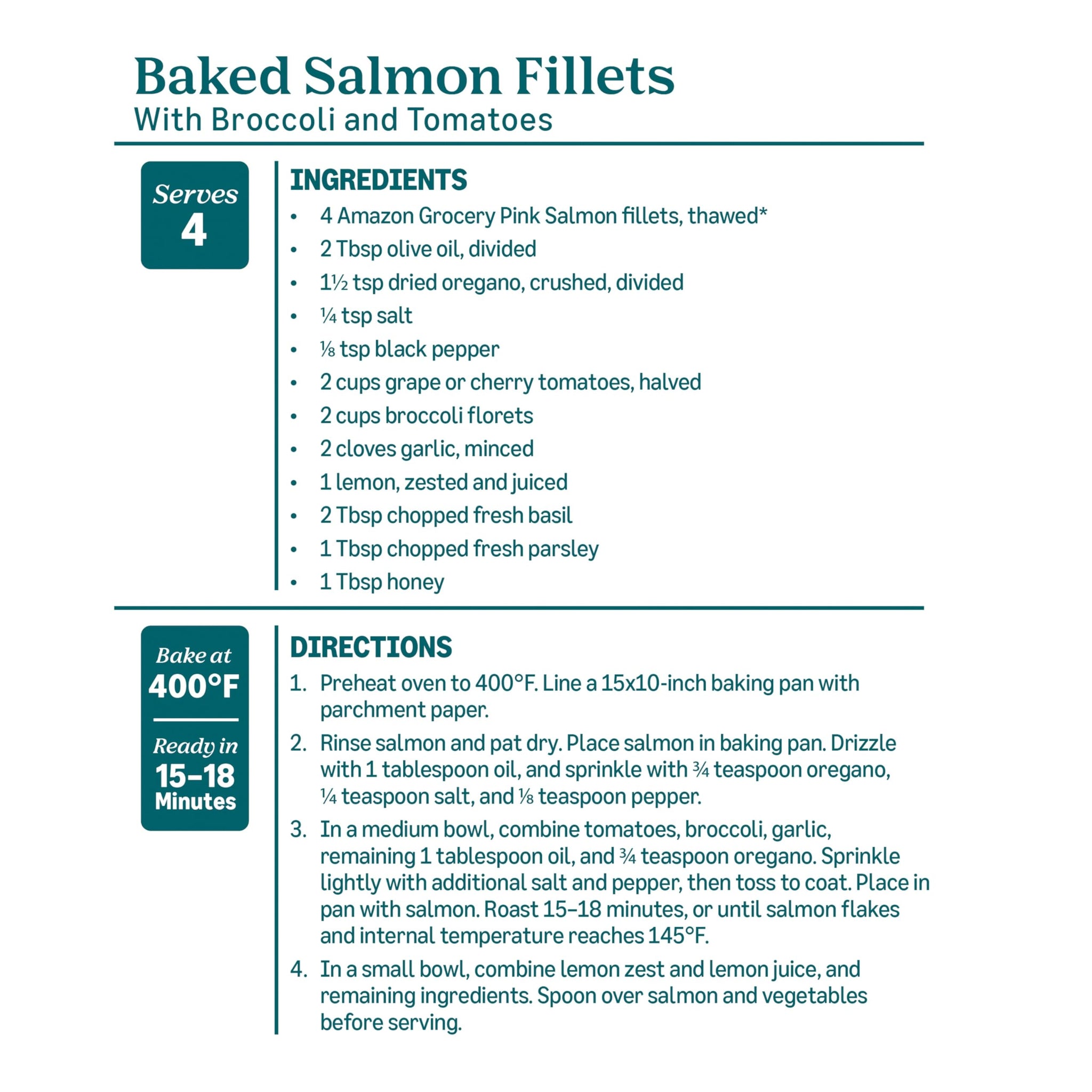 Amazon Fresh Brand, Wild Caught Pink Salmon Skinless Fillet Portions, Frozen, Sustainably Sourced, Phosphate Free, 1 Lb