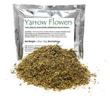 Yarrow Flower Tea - Ingredients: 100% Yarrow Flowers (Achillea Millefolium) - All Natural Ayurveda Herb - Net Weight: 1.05oz / 30g (Yarrow Flowers)