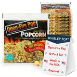 Wabash Valley Farms Open Fire Popcorn Popping Kits - All-You-Need Movie Night Kit - Includes Yellow Popcorn Kernels, Salt & Oil For Outdoor Popping