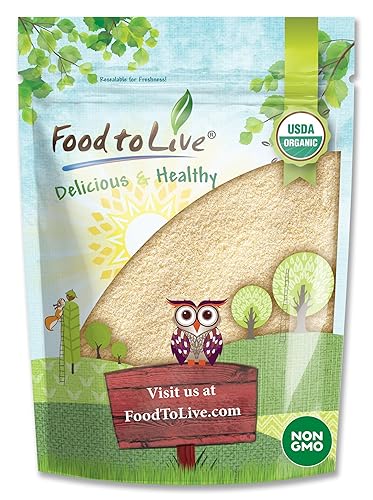 Food to Live Organic Italian Semolina Flour, 1 Pound - Premium Durum Wheat, Perfect for Pasta and Pizza Dough, Ideal for Authentic Italian Recipes.