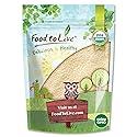 Food to Live Organic Italian Semolina Flour, 1 Pound - Premium Durum Wheat, Perfect for Pasta and Pizza Dough, Ideal for Authentic Italian Recipes.