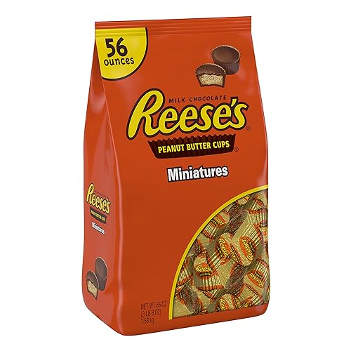 REESE'S Peanut Butter Cups Miniatures, Halloween Candy, Chocolate Candy, 56 Ounce Bulk Candy
