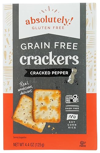 Absolutely Gluten Free Cracked Pepper Crackers, 4.4-Ounce