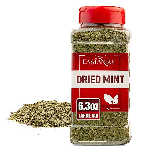 Eastanbul Dried Mint, 6.3oz, Dried Mint for Cooking, Peppermint Leaves, Perfect for Tea Loose Leaf, Peppermint Herb Seasoning,%100 Natural, Non-GMO