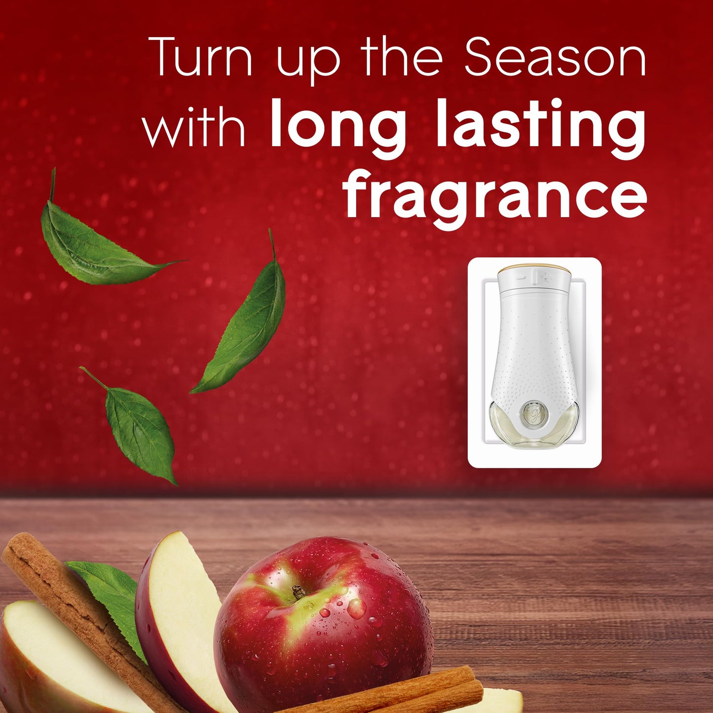 Glade PlugIns Refills Air Freshener, Scented and Essential Oils for Home and Bathroom, Autumn Spiced Apple, 1.34 Fl Oz, 2 Count