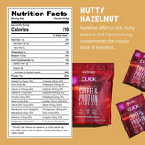 CLICK All-in-One Protein & Coffee Meal Replacement Drink Mix, 10 Single Serving Packets (1.1 Ounce) (Hazelnut)