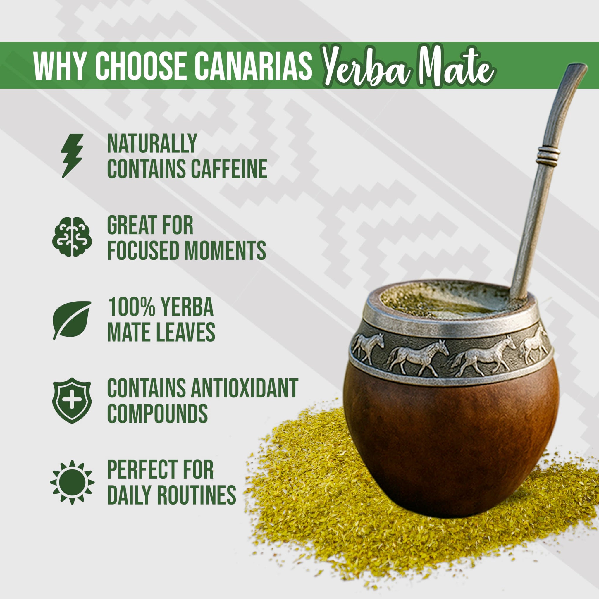 Canarias Serena Yerba Mate Tea - Herbal Yerba Mate with Melissa, Passionflower & Mint - Ground Leaf Mate - Smooth & Balanced Flavor - 1 kg (Pack of 2)
