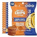 Baked Sweet Plantain Crisps by GOOD CHIPS! Crispy, Crunchy, Oil-Free, Healthy Maduritos - 0.7 oz bags - Pack of 12