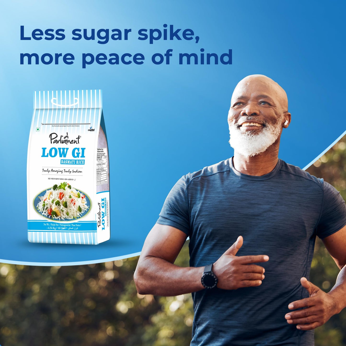 Parliament Diabetic Friendly Basmati Rice w/Lower G.I. Index Value - 10lb