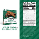 Nonni's Espresso Chocolate Chip Biscotti, Dipped in Real Dark Chocolate, Individually Wrapped Italian Cookie Snacks, 8 Servings (6 Boxes)