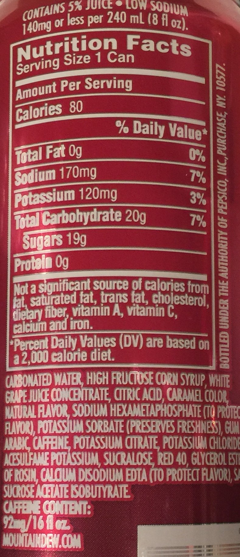 8 Pack - Mountain Dew Kickstart - Black Cherry - 16oz.