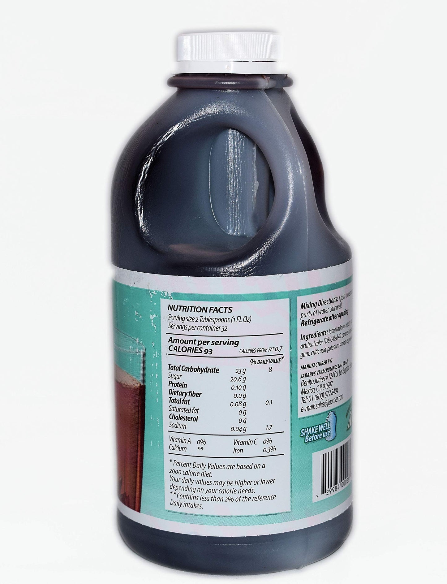 Delicia Jamaica Juice Concentrate - 32 oz Natural Ingredient - Jamaica Flower Extract Flavored Beverage