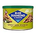 Blue Diamond Almonds Spicy Dill Pickle Flavored Snack Nuts, 6 Oz Resealable Can (Pack of 1)