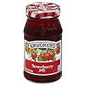 Smuckers Strawberry Jelly, Made with Real FruitJuice, 12 oz Glass Jar (Pack of 1)