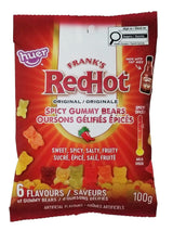 Huer Frank's Red Hot Spicy Gummy Bears, Covered With Frank's RedHot Original Seasoning - 100g/3.5 oz