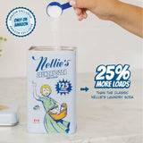 Nellie’s Laundry Soda 125 Loads - Laundry Powder Detergent - 4 Ingredients - No Residue - HE & Septic Safe - Made in Canada