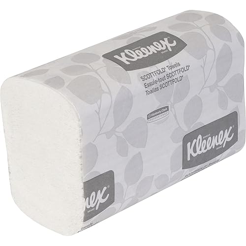 KLEENEX SCOTTFOLD Paper Towels, 8 1/10 x 12 2/5, White, 120/Pack, 25/Carton