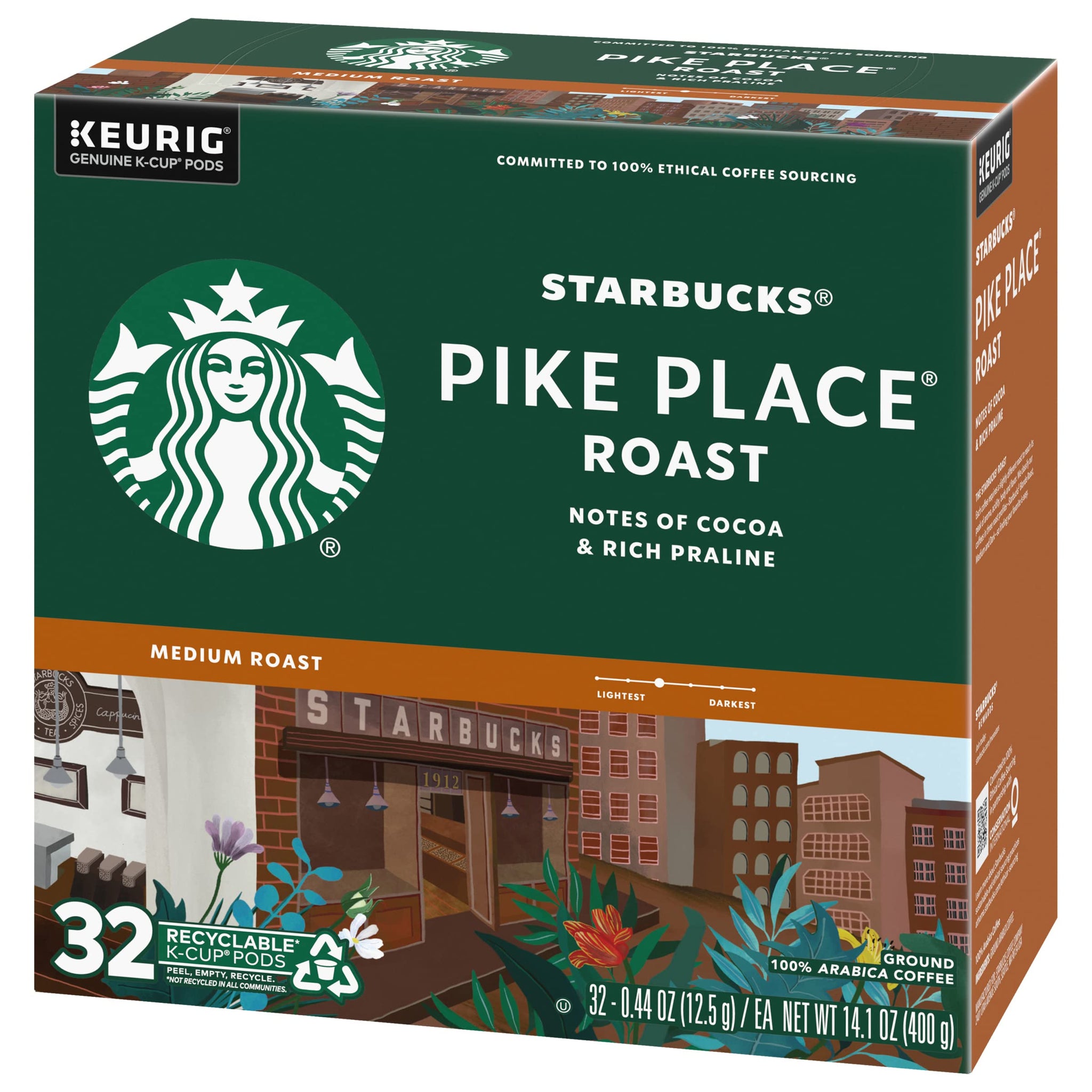 Starbucks® Pike Place Roast K-Cup® Packs, 32-count - Medium Roast (Packaging May Vary)