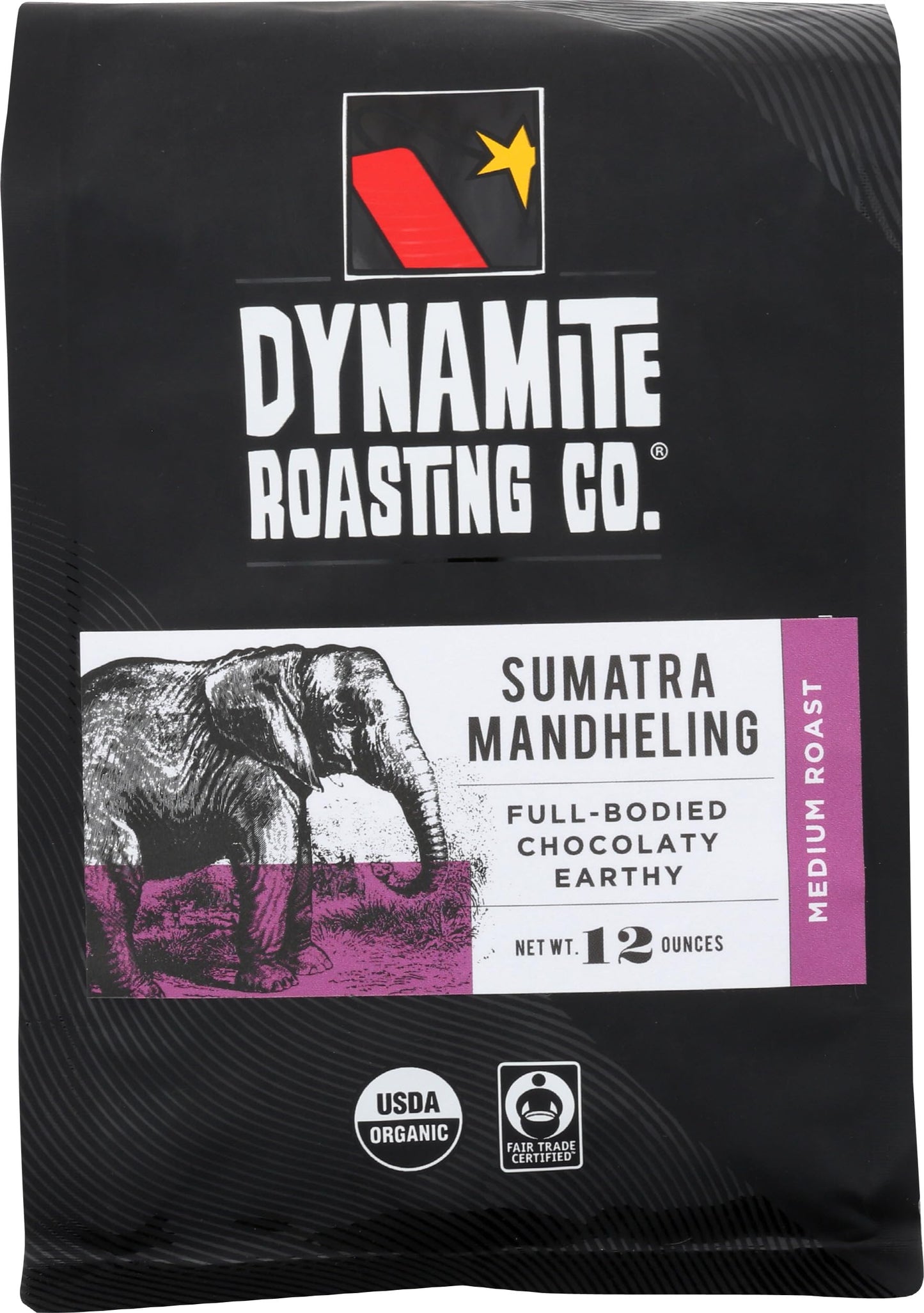 Dynamite Roasting, Coffee Sumatra Organic, 12 Ounce