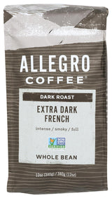 Allegro Coffee Extra Dark French Whole Bean Coffee, 12 oz