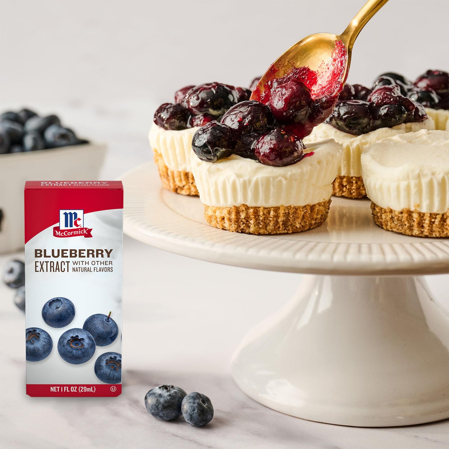 McCormick Blueberry Extract with Other Natural Flavors, Distinctive, Sweet Blueberry Flavor and Aroma for Baking Cookies, Cake, and Muffins