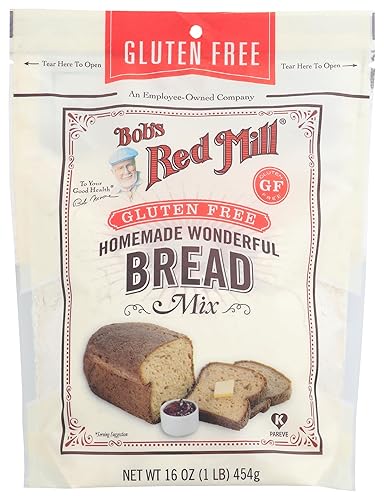 Bob's Red Mill Gluten Free Homemade Wonderful Bread Mix, 16oz (Pack of 1) - Gluten Free, Kosher