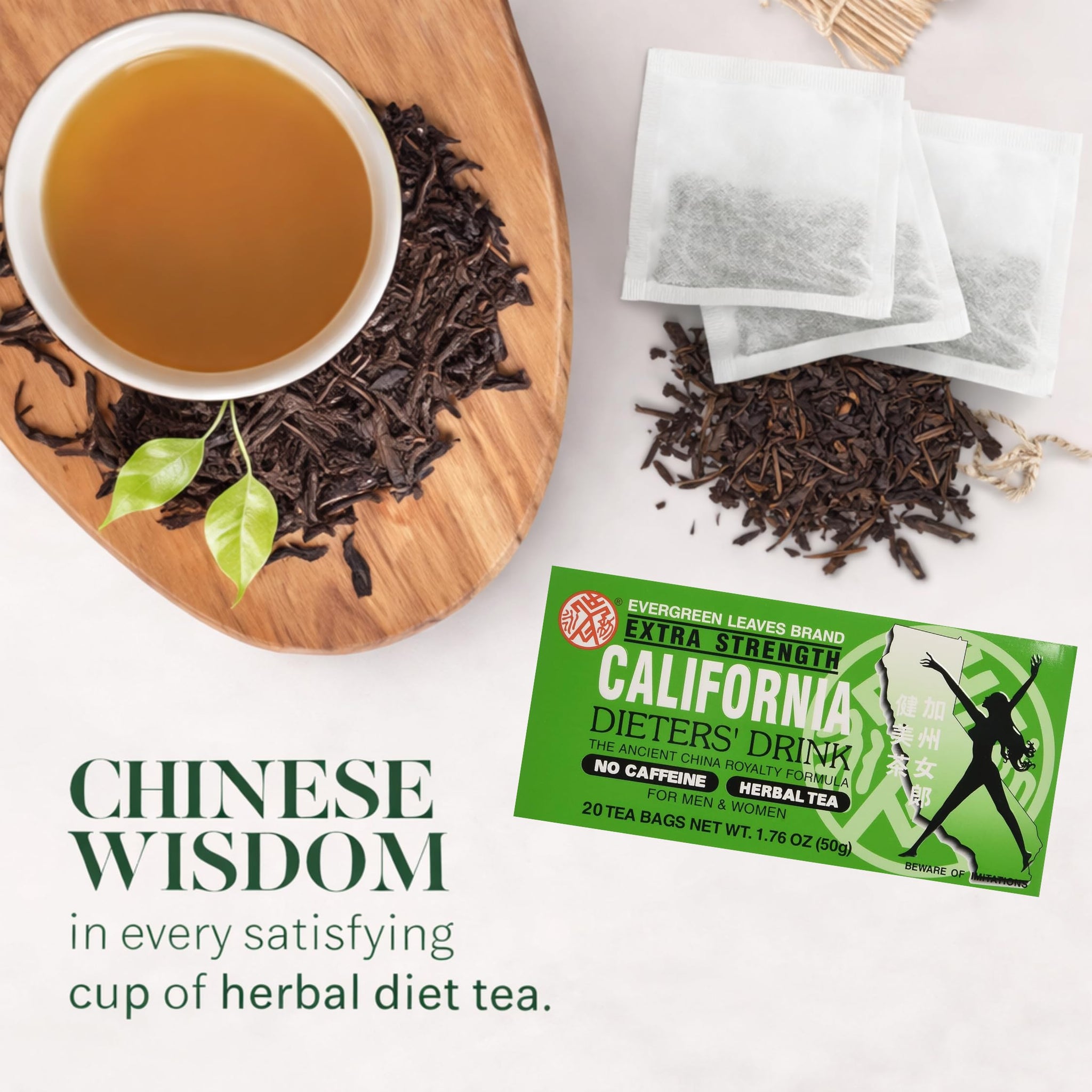 Extra Strength California Dieter's Tea Delight For Men and Women 20 Count, 6 pack