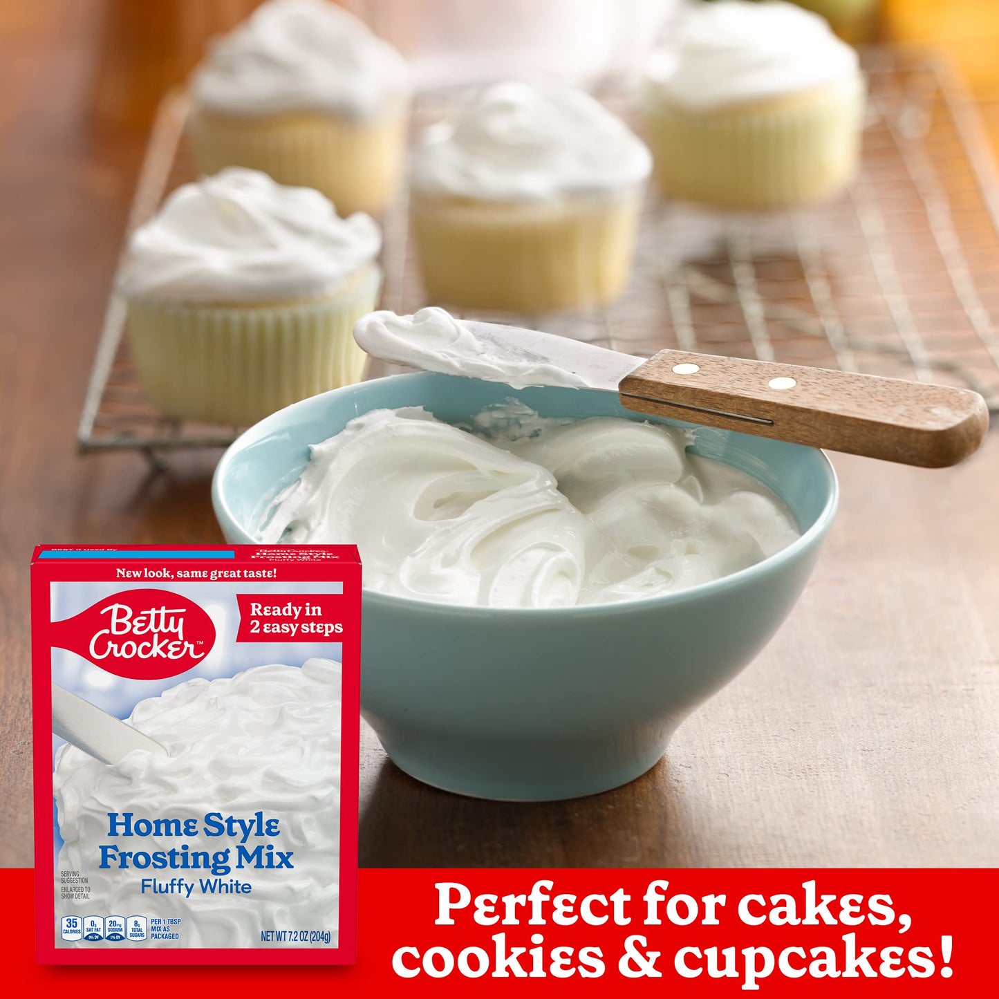 Betty Crocker White Fluffy Box Frosting, 7.2 oz