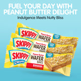 SKIPPY Creamy Peanut Butter Wafer Bars, Banana Flavor with Real Fruit & Oats, 6 Individually Wrapped Bars (7.8 oz Box)