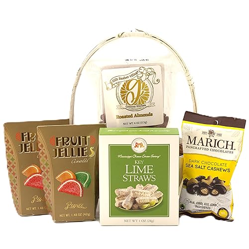 Gift Basket Village - The Ultimate Florida Beach Themed Gift Basket: Gourmet Nuts, Candies, Sweet Straws, & Chocolate Nuts, Perfect for Any Occasion