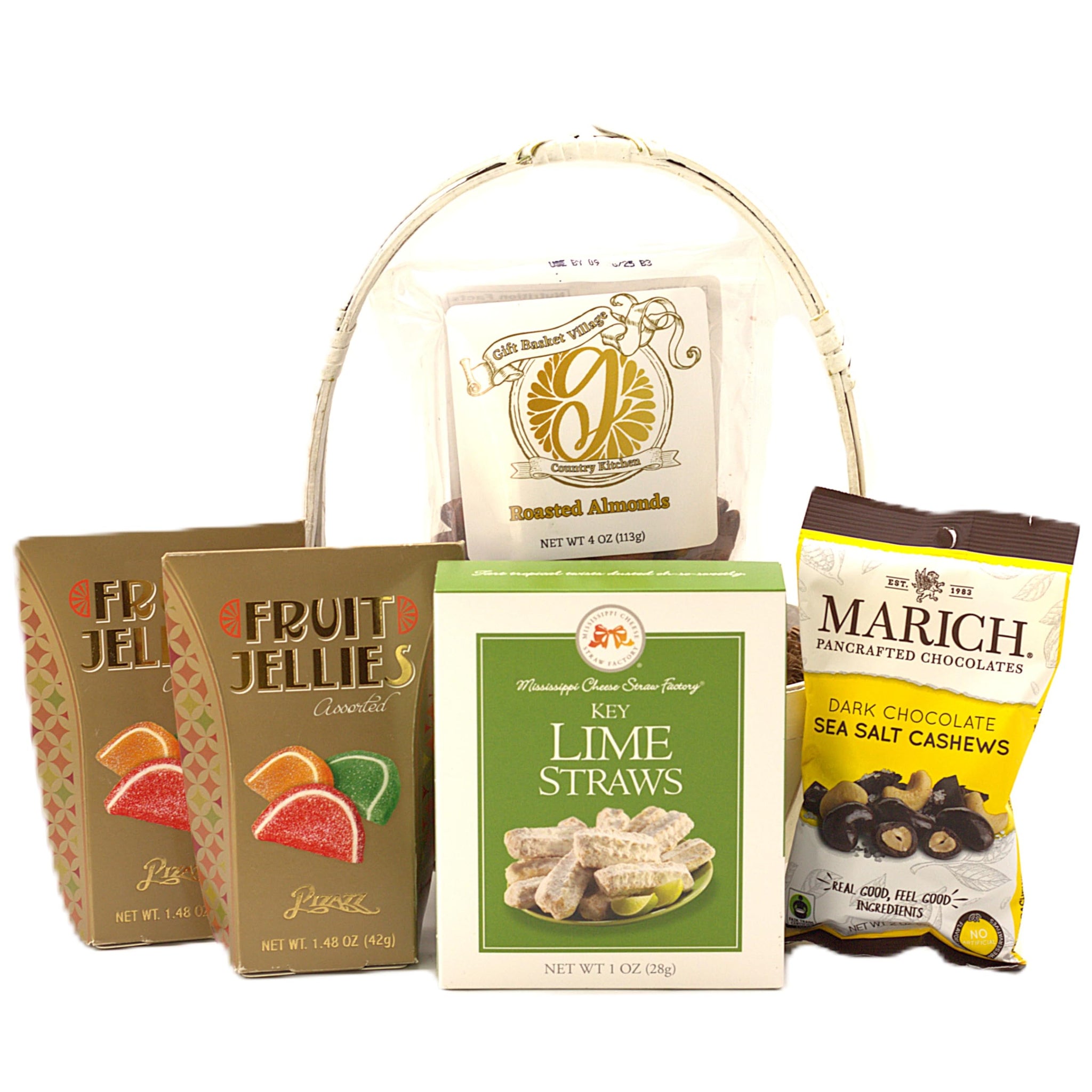 Gift Basket Village - The Ultimate Florida Beach Themed Gift Basket: Gourmet Nuts, Candies, Sweet Straws, & Chocolate Nuts, Perfect for Any Occasion