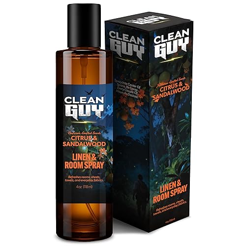 Clean Guy Room Spray for Men, Air Freshener Odor Eliminator- Masculine Home Fragrance & Linen Spray with Essential Oils - Long Lasting Room Deodorizer