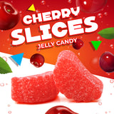 Cherry Slices Candy | 2 Pound Bag | Sugar Dusted Classic Jelly Fruit Slices | Bulk Chewy Candy for Buffets, Party Favors, Events, and Everyday