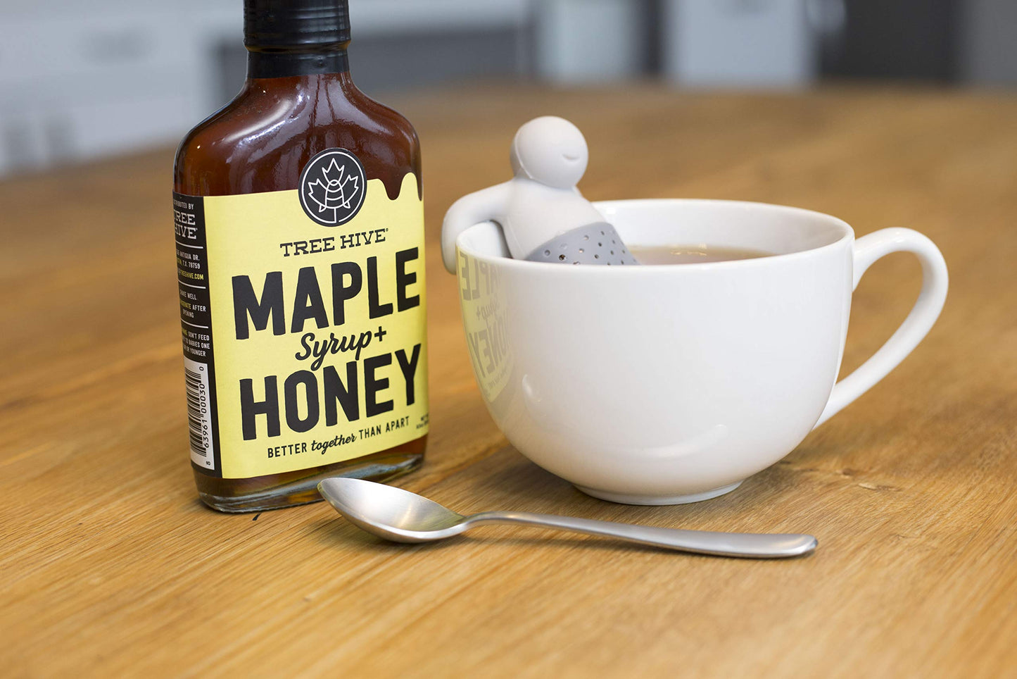 TREE HIVE Syrup - 8.5 oz Glass Bottle - Pure Maple and Raw Honey - Natural Topping for Pancakes and Waffles - Kids and Adult-Approved Taste
