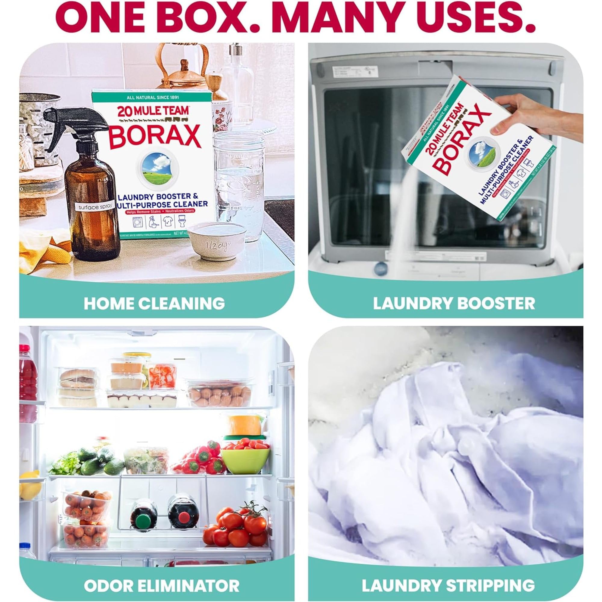 Borax 20 Mule Team Detergent Booster, 65 Oz