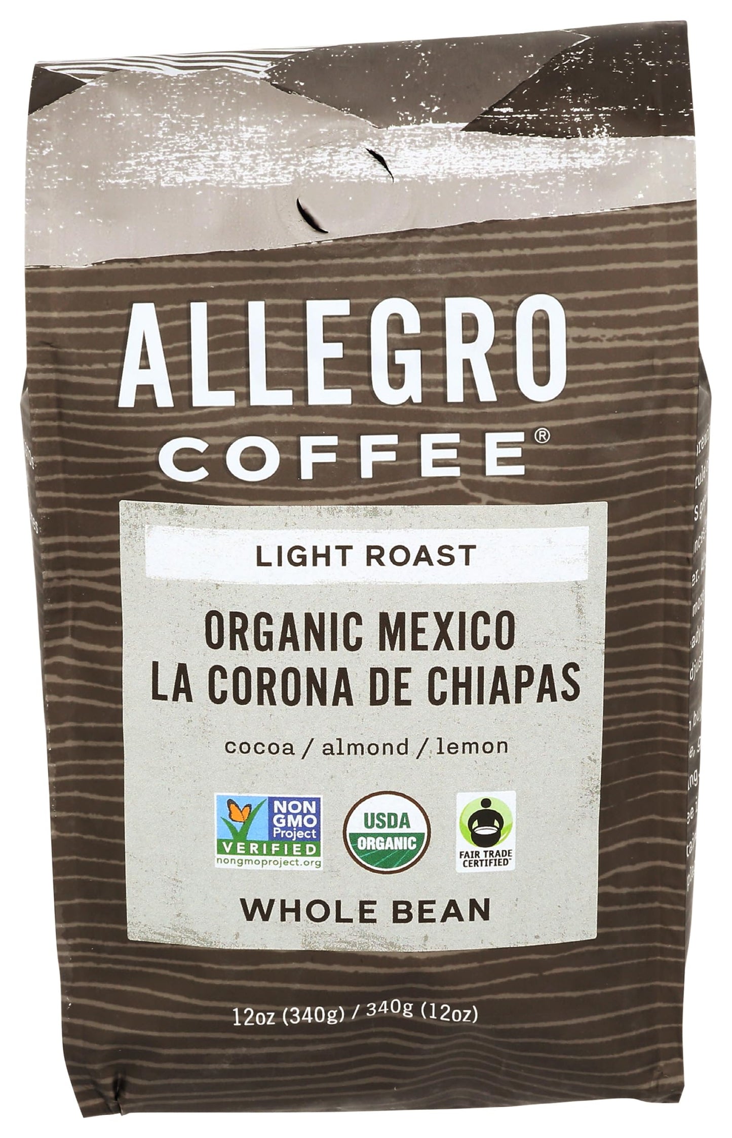 Allegro Coffee, Coffee Mexico Whole Bean Organic, 12 Ounce