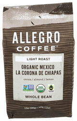 Allegro Coffee, Coffee Mexico Whole Bean Organic, 12 Ounce