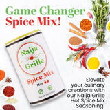 Naija Grille Seasoning - Hot - All Purpose Spice Mix for Chicken, Beef, Fish, Vegetables, and More - Elevate Flavor with Seasoning for Cooking