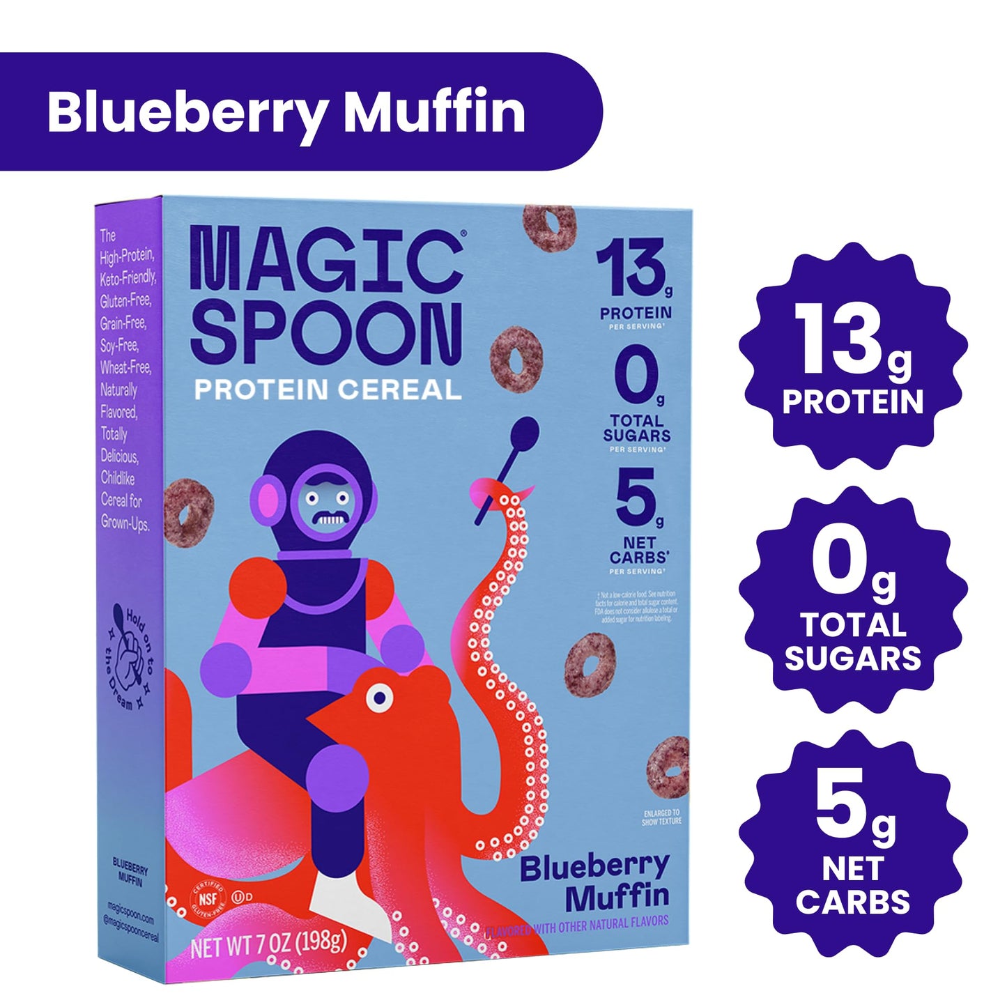 Magic Spoon Blueberry Muffin Cereal, 1 Box