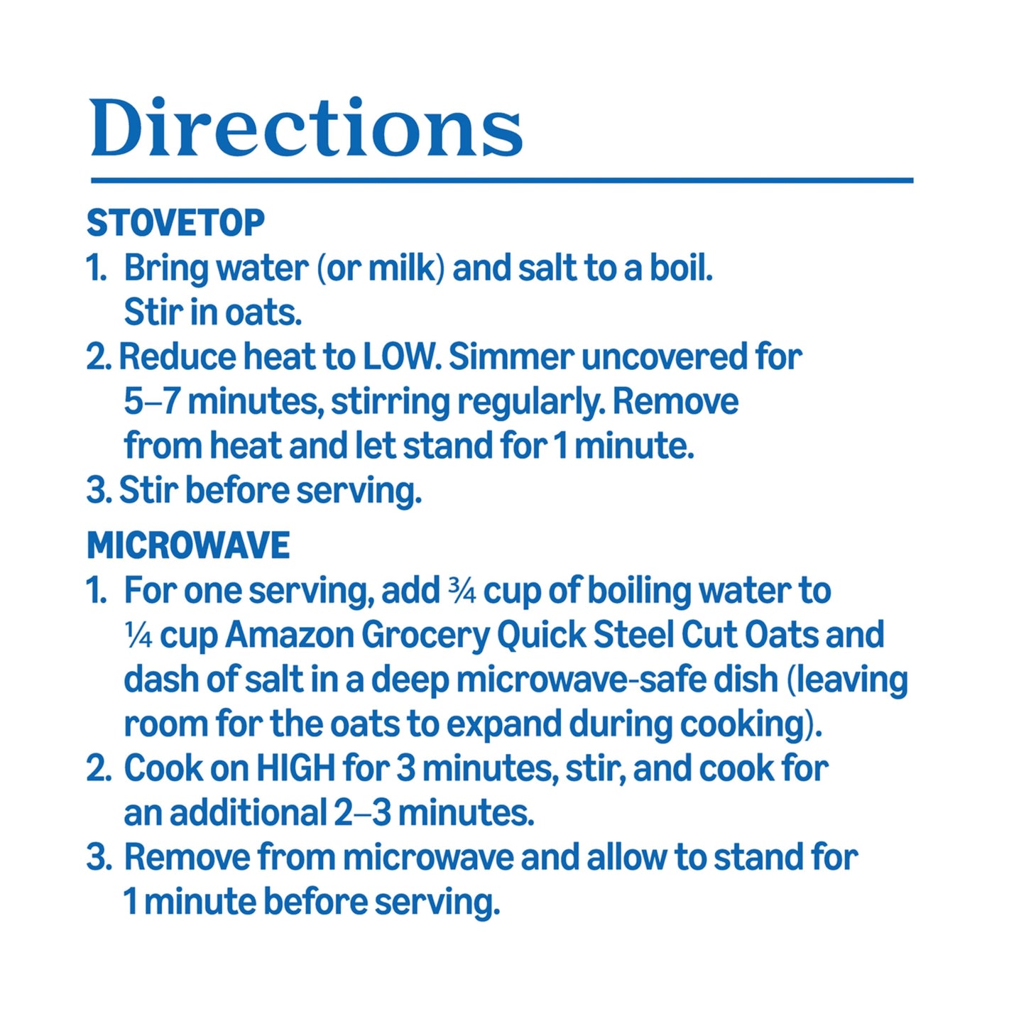 Amazon Grocery, Steel Cut Quick Oats, 25 Oz