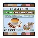 Double Donut Coffee Caramel Swirl Medium Roast Decaf Flavored Coffee Pods for Keurig K Cups Makers from Double Donut, 24 Capsules
